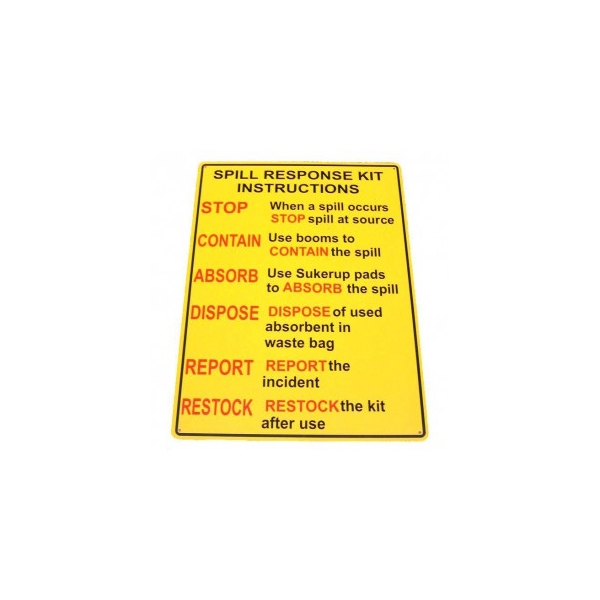 Spill Kit Instruction Sign STW Industrial & Safety