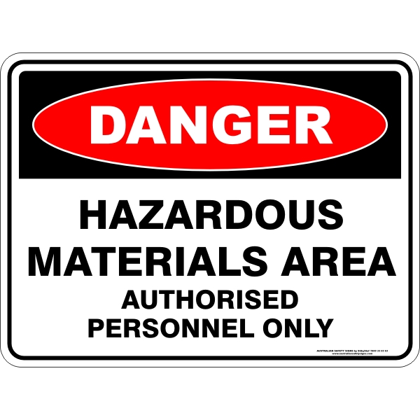 Danger Hazardous Materials Area - STW Industrial & Safety