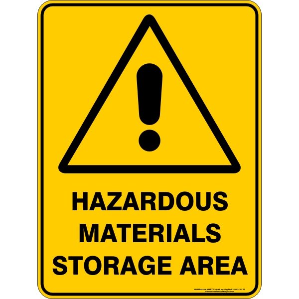 Warning Hazardous Materials Storage Area - STW Industrial & Safety