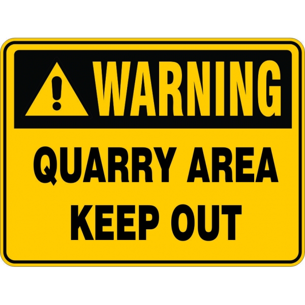 Warning Quarry Area Keep Out STW Industrial & Safety