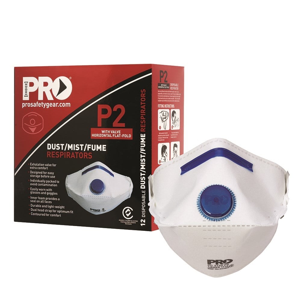 PRO CHOICE Dust Masks Flat Fold P2+Valve - STW Industrial & Safety