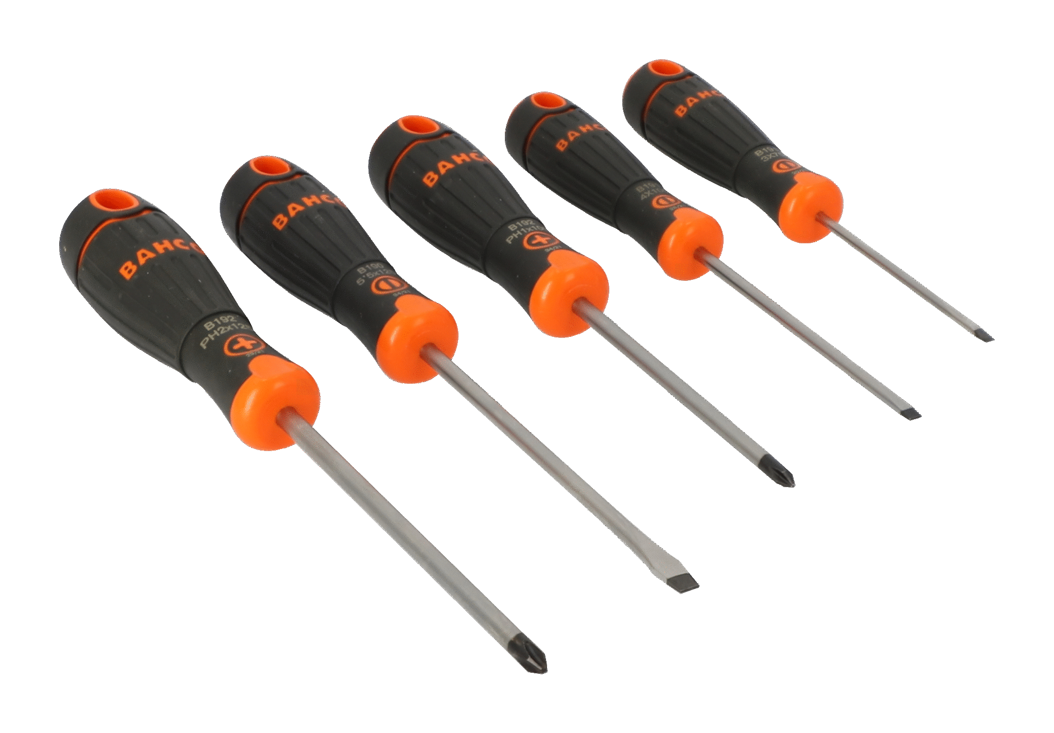 BAHCO BahcoFit Slotted/Phillips Screwdriver Set with Rubber Grip - 5 ...