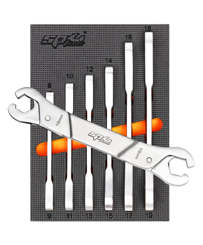 Replacement Roughnut Spanner Roles SP TOOLS Ratcheting Flare Nut Spanner Set - Metric & SAE - 6pc - STW ...
